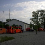 Bereitstellungsraum in der Offiziersschule mit BFW und Versorgung