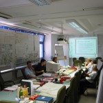 Die FEL (Feuerwehr Einsatz Leitung)  Von hier aus wird alles geplant, koordiniert, und alarmiert.