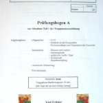 Der Theorietest, in Gruppen A und B geteilt...