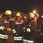 Besprechung der Führungskräfte, in der Mitte BerF H. Timmermann, Bereich Altona.