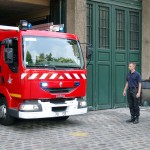 Alarm für das Kombifahrzeug zu einem Kleinfeuer
