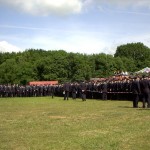 Die Aufstellung erfolgte in einem offenen U zum Rednerpult