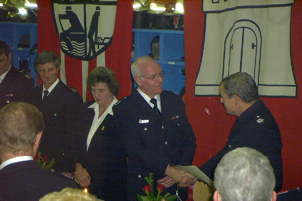 Amtsleiter OBD D. Farrenkopf bei der Gratulation