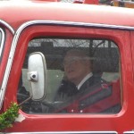 Am Steuer des historischen Pullmann-LF 16, Bj. 1958, zeigte Bernd noch einmal, dass er diese Fahrzeuggeneration auch heute noch gut beherrscht.