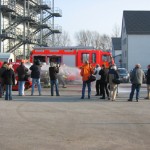 Zahlreiche Journalisten und Feuerwehrkollegen waren bei der Präsentation dabei. Foto: Sascha Häfele