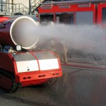 Hier wird mit minimaler Lüfterumdrehung das Wasser schon einige Meter weit geschossen. Foto: Sascha Häfele