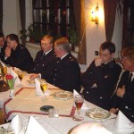 Der Vorstand der FF Curslack mit Bereichsführer Werner Burmester.