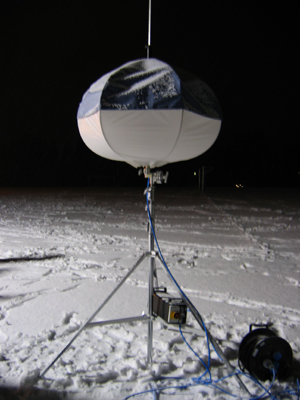 So sieht ein POWERMOON-Ballon im ausgeschalteten Zustand aus.