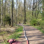 In der ersten Phase wurde die Wasserversorgung über die lange Wegstrecke hergestellt.