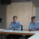 Pressekonferenz mit Karsten Dabelstein S5 (links, Presse- und Medienarbeit)und Michael Henning S4 (Versorgung)