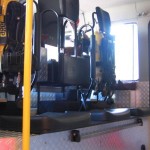 Blick in den Mannschaftsraum in Fahrtrichtung