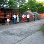 Wasch- und Duschplätze eingerichtet durch die Freiwillige Feuerwehr Hamburg