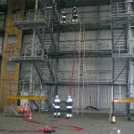 Löschangriff über Schiebleiter