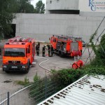 Aufstellungsort der Fahrzeuge auf der Rückseite.