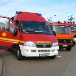 Kurzer Stopp auf der A20 - ABC Erkunder (das Führungsfahrzeug in unserem Verband), Fernmelde Gerätewagen und Dekon P.