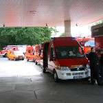 Tankstopp in Güstrow vor der Übung.