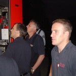 Begutachtung der Pumpe am Heck.