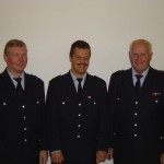 Das neue Tandem im Bereich Vierlande: Bereichsführer Torsten Altenburg und sein Vertreter Heino Goes (rechts) mit LBF/V Werner Burmester.