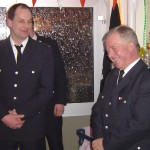 Wehrführer-Vertreter Thomas Hitscher erinnert an besondere Wehrereignisse aus den vergangenen vierzig Jahren.