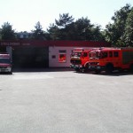 Unterstützung der Transportlogistik, hier am Feuerwehrgerätehaus der FF Stellingen. [TS]