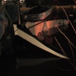 Nun schaut schon ein stück Vorschiff heraus.