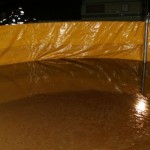 Das geskimmte Öl-Wassergemisch.