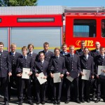 Gruppenfoto der Anwärterinnen und Anwärter des Bereiches Bergedorf nach der bestandenen Truppmannprüfung
