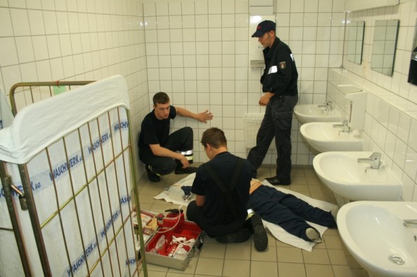 Die Station Erste Hilfe.