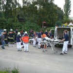 Am Behandlungsplatz wurden die Patienten versorgt und für den Transport stabilisiert. ©L. Rieck