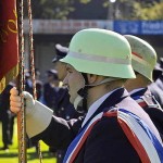 Konzentration bei den Fahnenträgern