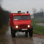 Auf der Anfahrt zur Einsatzstelle.