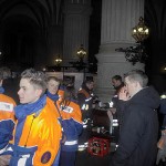 Ein kleiner Umtrunk in der Rathausdiele zum Abschluß