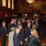 Vielerlei Smalltalk nach den Ansprachen beim Senatsempfang im großen Festsaal