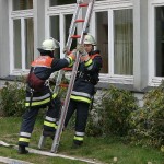 Vordringen ins erste Obergeschoss