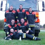 Die glücklichen Gewinner: Tobias Sandy, Nils Otte, Christian Mohn (oben v.l.), Christian Stehr, Sascha Loest (Mitte v.l.), Jörn Heitmann (liegend) ©L. Rieck