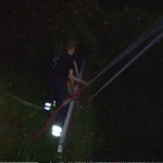 An einem Einlauf des Rückhaltebeckens