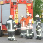Die Salzhäuser Kameraden gingen zur Menschenrettung über Leitern vor
