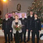 Von Links: LBFV/S Werner Burmester, BERF Vierlande Karsten Dabelstein, Anneliese und Heino Goes, Frank Meyer und Bernd Rieck. ©L. Rieck