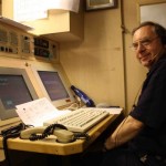 G. Kunkel als Fernmelder im Befehlswagen im Einsatz Copyright: Gregor Lütcke, FF Altona