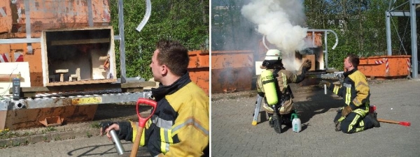 Brandverlauf in geschlossenen Räumen anhand eines Modells Quelle und Copyright: Markus Weber, FF Schwäbisch-Gmünd