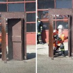 Das richtige Öffnen einer Tür unter einsatzmäßigen Bedingungen Quelle und Copyright: Markus Weber, FF Schwäbisch-Gmünd