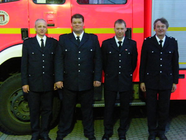 v.l.: BerF Rolf Lohse, Christian Eggerstedt, Klaus Stelter, WF Hans-Jürgen Mundt