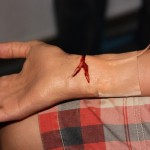 Michael Rose, FeuAk, muss sich beim Schminken nicht verstecken. Ein blasses Gesicht war beim Darsteller die Folge (C) Wolfgang Häcker