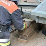 Technische Hilfeleistung mit einer hydraulischen Winde