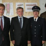 Von links:  Nikolaus Reus, Staatsrat Volker Schiek, Ltd. OBD Dipl.-Ing. Klaus Maurer und Clemens Reus 
(© D.Frommer)