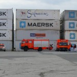 Versorgungspunkt, der Hafenbetrieb mit Container-Lösch- und Ladetätigkeit lief weiter (c) MT AG MuK
