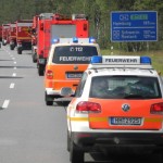 Aus zwei mach ein, 19 Fahrzeuge beim Rückweg. (c) Bereichswebmaster Bergedorf