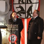 Wehrführer Bjoern Wilhelm bei seiner Ansprache- sn