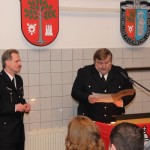 Landesbereichsführer André Wronski bei der Verleihung der Verdienstmedaille.