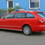 Heckansicht Skoda Octavia Superb Kombi